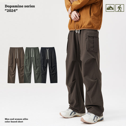 Pleated Knee Cargo Pants