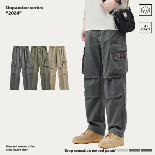 Pleated Knee Cargo Pants