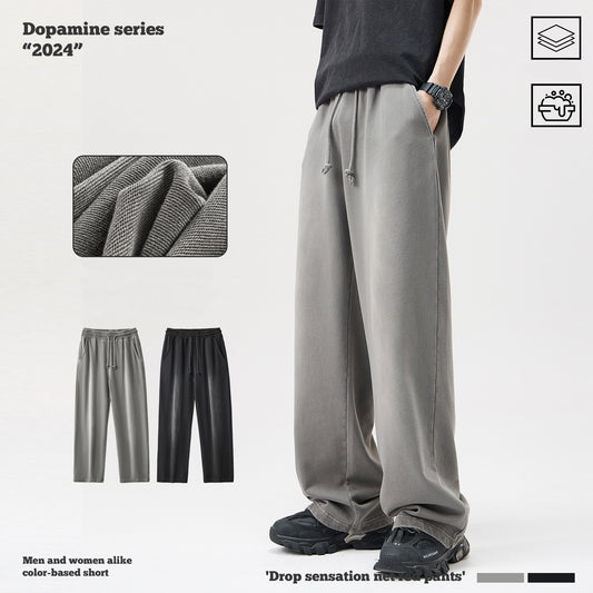 Monkey Wash Wide Leg Long Pants