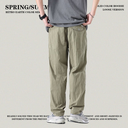 Lightweight Pleated Casual Pants