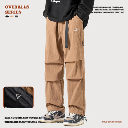 Buckle Belted Woven Cargo Pants