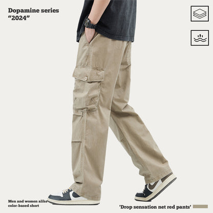 Pleated Knee Cargo Pants