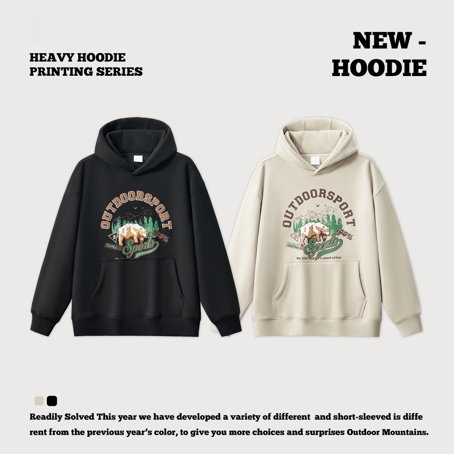 Cartoon Printed Fleece Hoodie