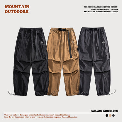 Buckle Belted Woven Cargo Pants