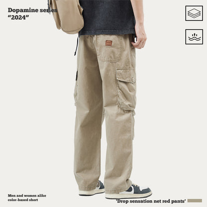 Pleated Knee Cargo Pants