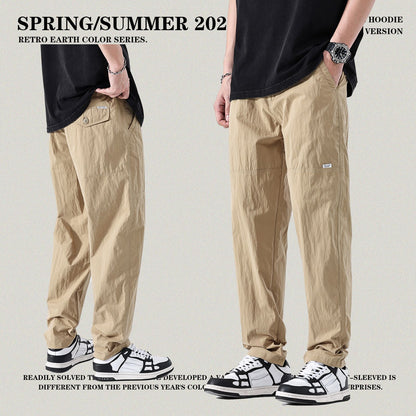 Lightweight Pleated Casual Pants