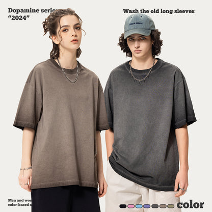 Dopamine Wash Short Sleeve Tee&Shorts Set