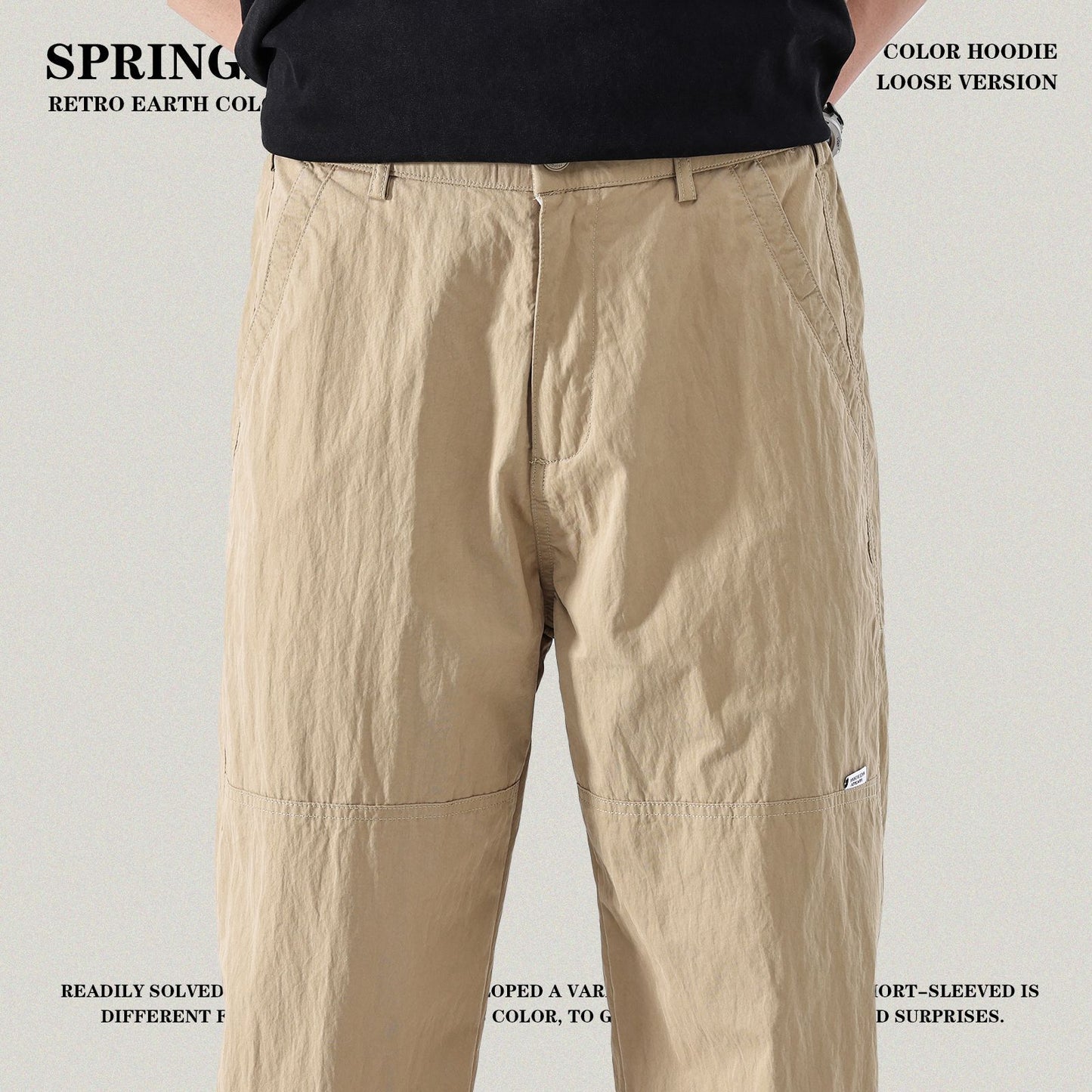 Lightweight Pleated Casual Pants