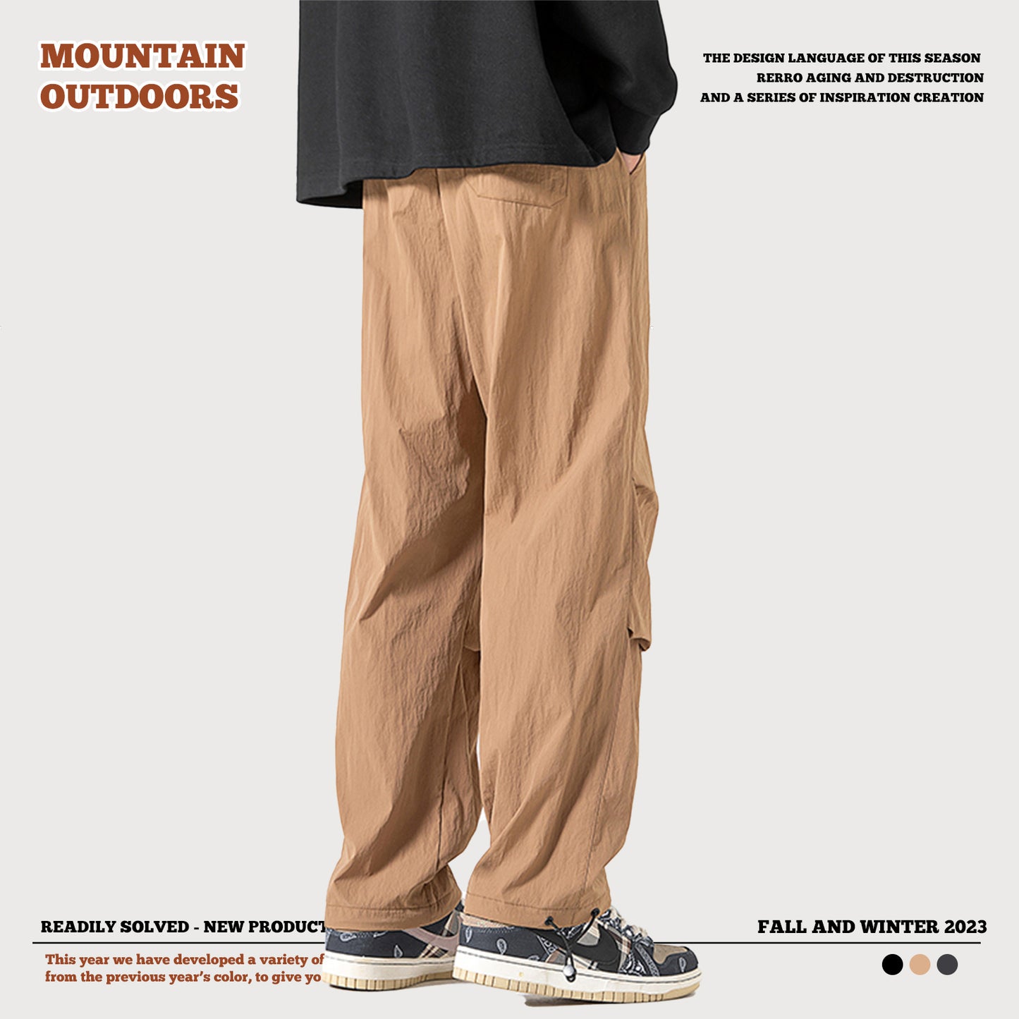 Buckle Belted Woven Cargo Pants