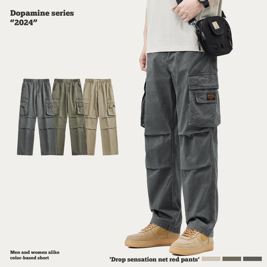 Pleated Knee Cargo Pants