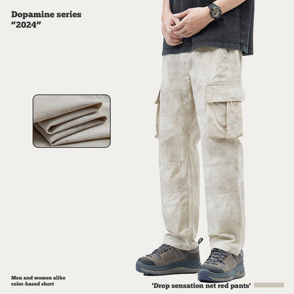 Pleated Knee Cargo Pants