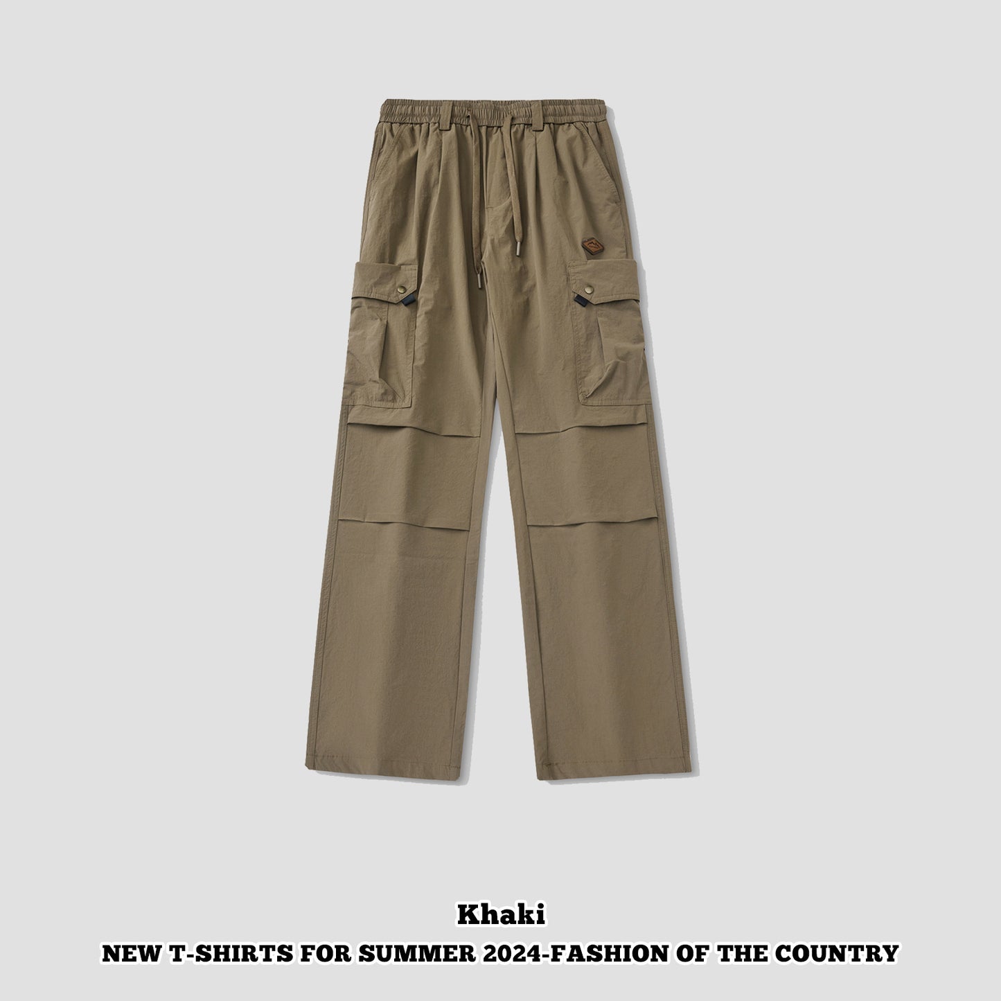 Pleated Knee Cargo Pants