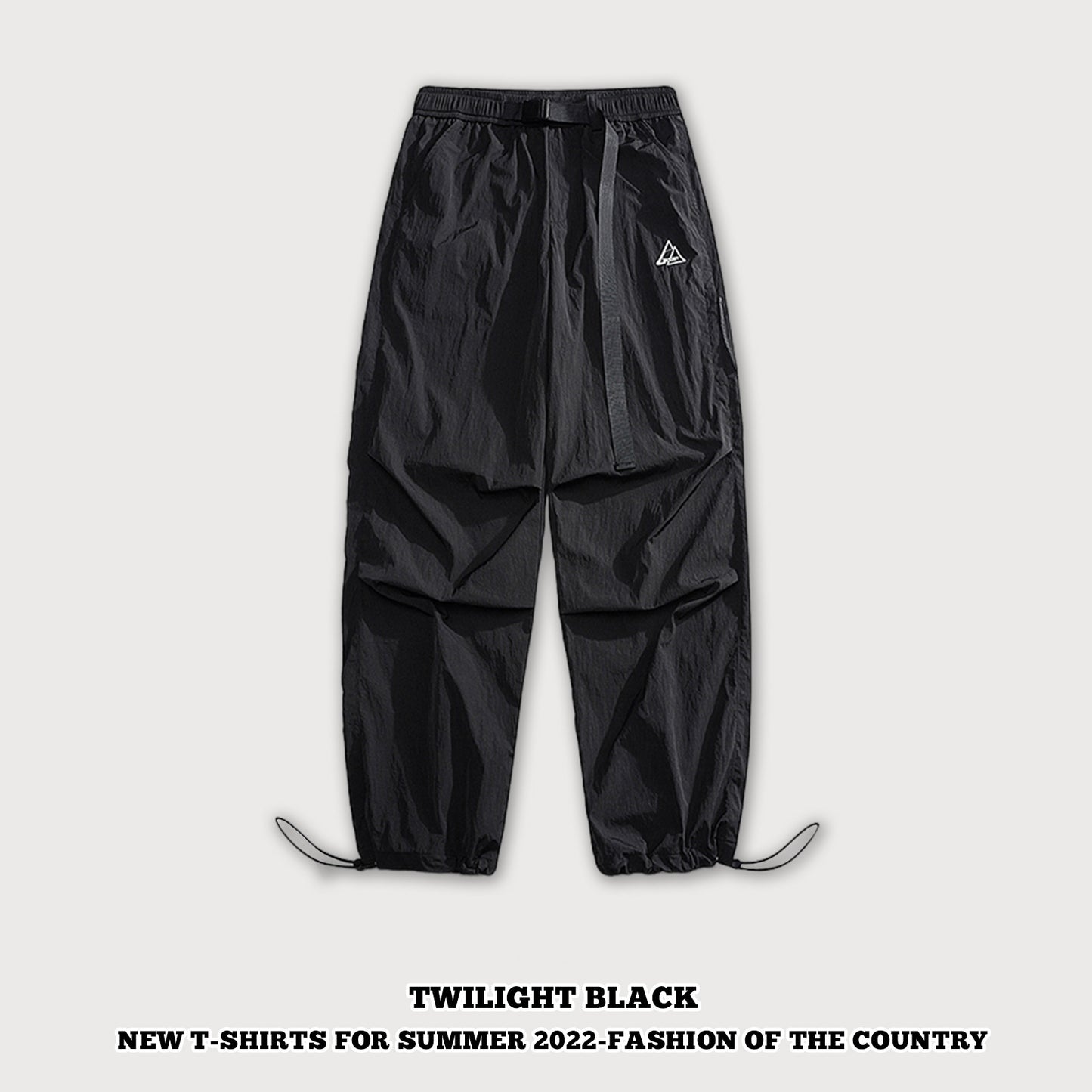 Buckle Belted Woven Cargo Pants