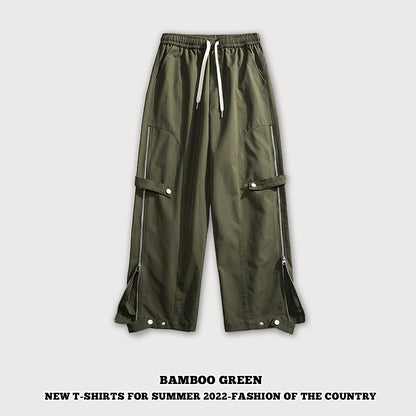 Side-Zip Straight Leg Cargo Pants